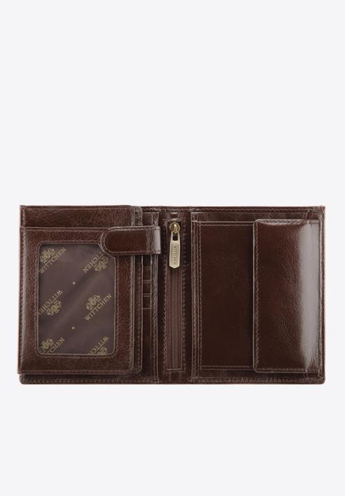 Męski portfel skórzany z herbem duży, brązowy, 21-1-139-L1, Zdjęcie 2