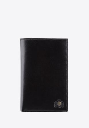 Męski portfel skórzany gładki, czarny, 39-1-030-1, Zdjęcie 1