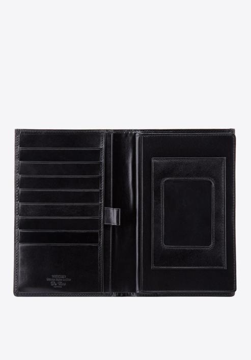 Męski portfel skórzany gładki, czarny, 39-1-030-1, Zdjęcie 2