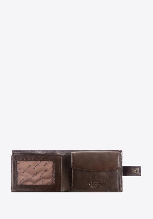 Męski portfel skórzany klasyczny, ciemny brąz, 10-1-038-1, Zdjęcie 3