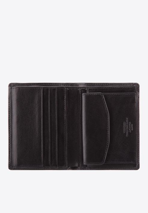 Męski portfel skórzany mały, czarny, 10-1-023-4, Zdjęcie 2