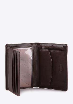 Męski portfel skórzany mały, brązowy, 10-1-023-4, Zdjęcie 1