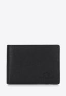 Męski portfel skórzany mały prosty, czarny, 14-1-930-1, Zdjęcie 1