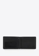 Męski portfel skórzany mały prosty, czarny, 14-1-930-1, Zdjęcie 2