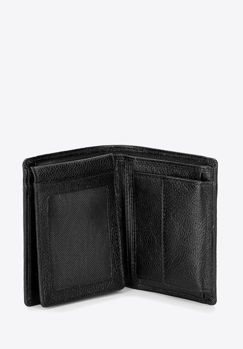 Męski portfel skórzany minimalistyczny, czarny, 21-1-009-10L, Zdjęcie 4
