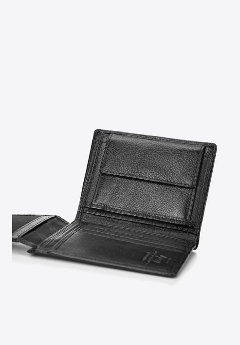 Męski portfel skórzany minimalistyczny, czarny, 21-1-009-10L, Zdjęcie 6