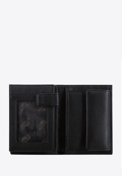 Męski portfel skórzany pionowy, czarny, 02-1-265-5L, Zdjęcie 2