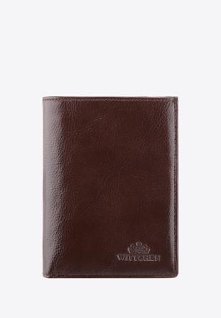 Męski portfel skórzany praktyczny brązowy