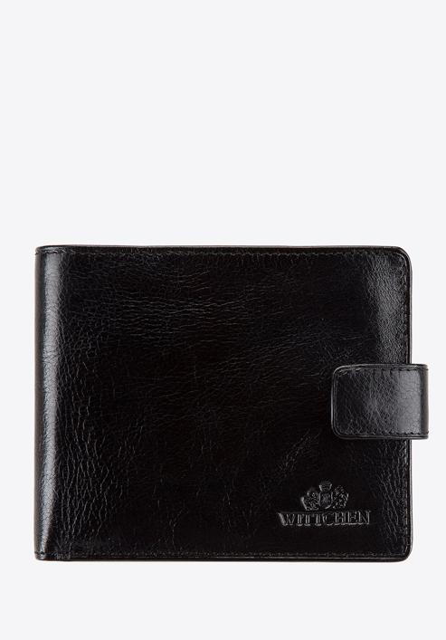Męski portfel skórzany prosty, czarny, 21-1-120-1M, Zdjęcie 1