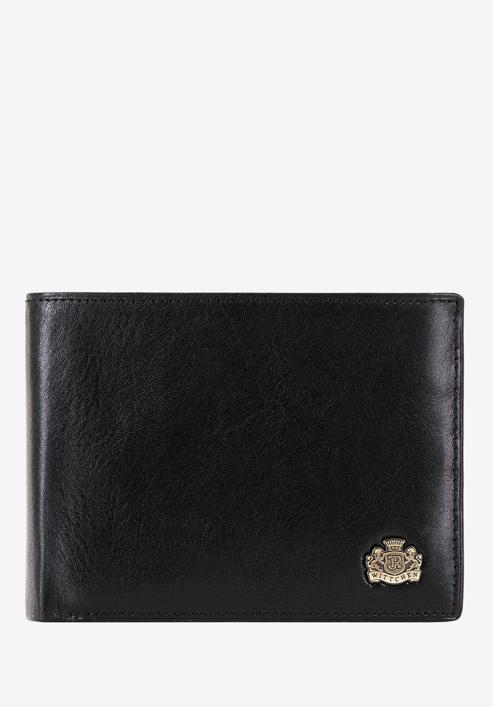 Męski portfel skórzany rozkładany, czarny, 10-1-046-1, Zdjęcie 1