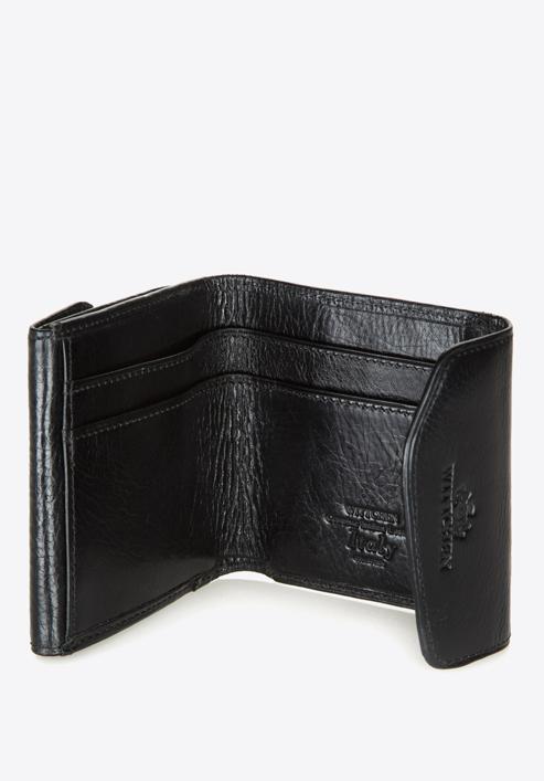 Męski portfel skórzany kwadratowy, czarny, 21-1-088-1, Zdjęcie 3