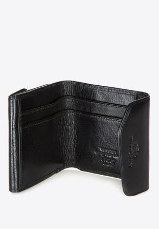 Męski portfel skórzany kwadratowy, czarny, 21-1-088-1, Zdjęcie 1