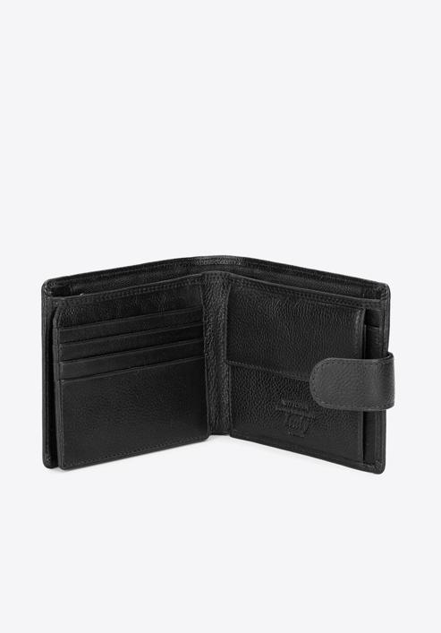 Men's leather bi-fold wallet, black, 21-1-120-40L, Photo 4