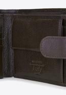 Męski portfel skórzany rozkładany, brązowy, 21-1-120-40L, Zdjęcie 7