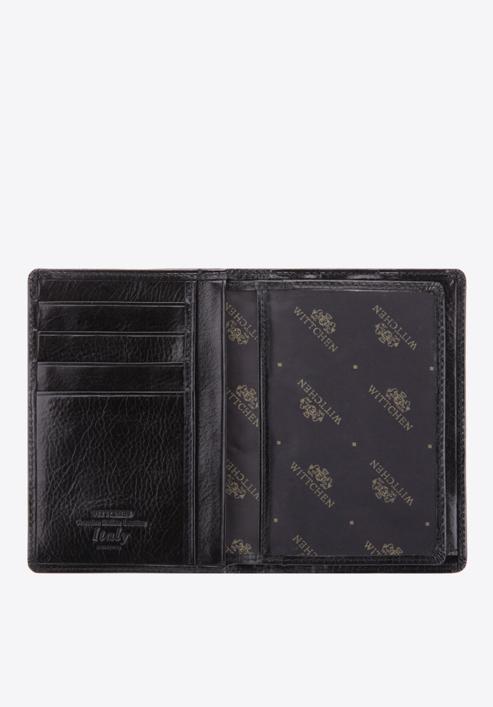 Męski portfel skórzany średni, czarny, 21-1-020-10, Zdjęcie 2
