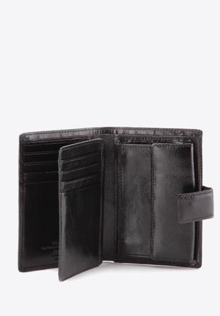 Męski portfel skórzany uniseks średni, czarny, 21-1-291-10, Zdjęcie 1