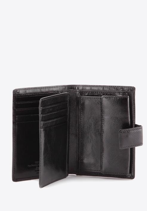 Męski portfel skórzany uniseks średni, czarny, 21-1-291-10, Zdjęcie 4
