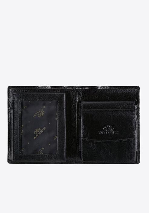 Męski portfel skórzany trzyczęściowy, czarny, 21-1-044-1, Zdjęcie 2