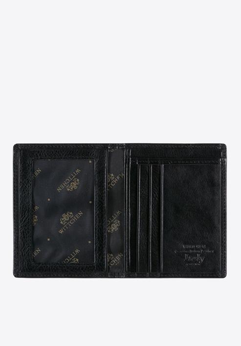 Męski portfel skórzany trzyczęściowy, czarny, 21-1-044-1, Zdjęcie 6