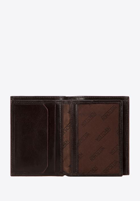 Męski portfel skórzany z brązową lamówką mały, brązowy, 26-1-454-4, Zdjęcie 2