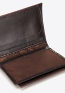 Męski portfel skórzany z brązową lamówką mały, brązowy, 26-1-454-1, Zdjęcie 4
