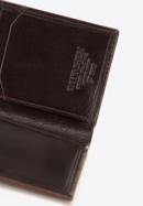 Męski portfel skórzany z brązową lamówką mały pionowy, brązowy, 26-1-453-4, Zdjęcie 3