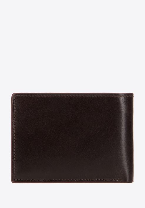 Męski portfel skórzany z brązową lamówką mały poziomy, brązowy, 26-1-451-1, Zdjęcie 4