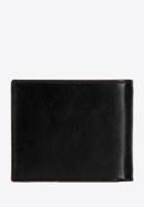 Męski portfel skórzany z brązową lamówką średni, czarny, 26-1-452-1, Zdjęcie 5