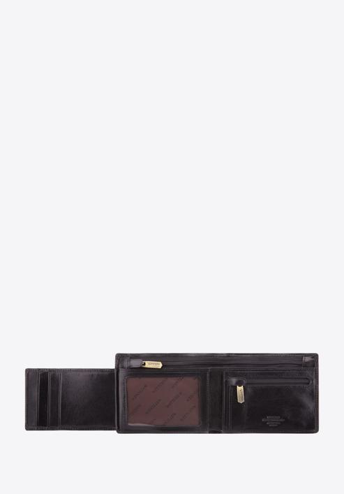 Męski portfel skórzany z dwoma suwakami, czarny, 10-1-040-1, Zdjęcie 3
