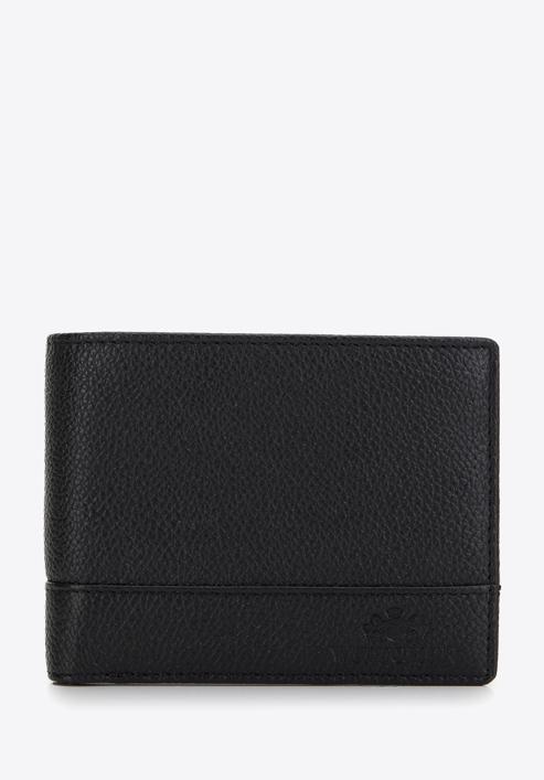 Męski portfel skórzany z obszyciem mały, czarny, 14-1-933-1, Zdjęcie 1