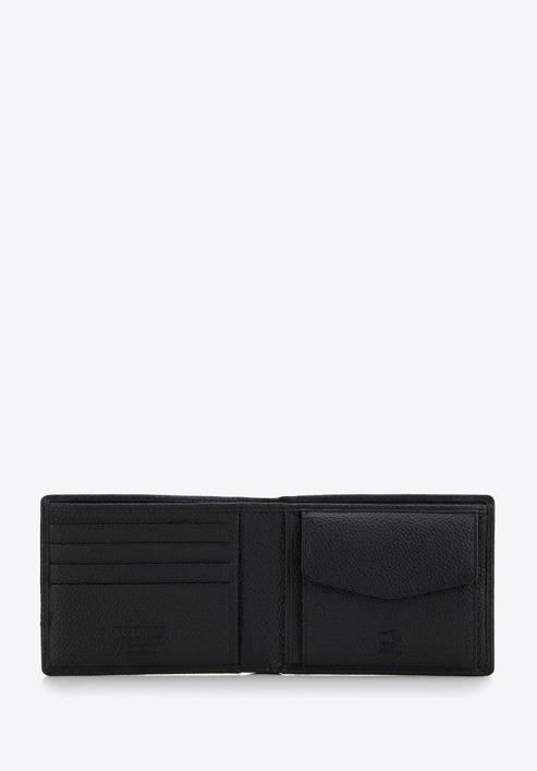 Męski portfel skórzany z obszyciem mały, czarny, 14-1-933-1, Zdjęcie 2