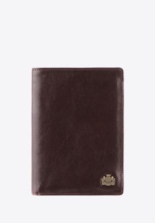 Męski portfel skórzany z osobnym panelem brązowy