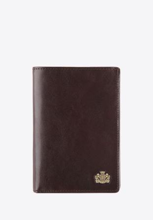 Męski portfel skórzany z podzielonym wnętrzem ciemny brąz