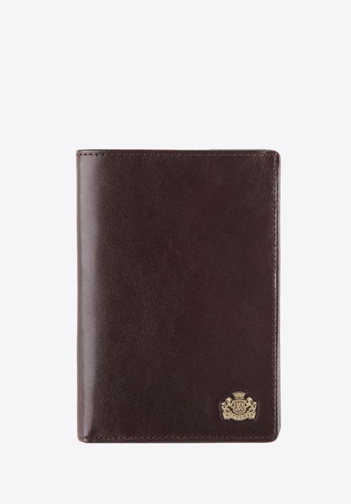 Męski portfel skórzany z podzielonym wnętrzem, ciemny brąz, 10-1-020-4, Zdjęcie 100