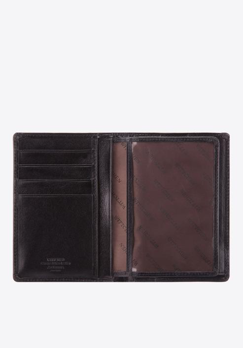 Męski portfel skórzany z podzielonym wnętrzem, czarny, 10-1-020-1, Zdjęcie 2