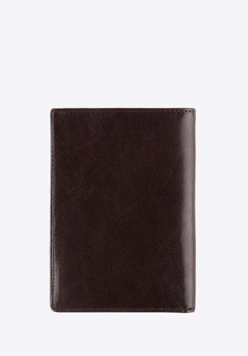 Męski portfel skórzany z podzielonym wnętrzem, ciemny brąz, 10-1-020-4, Zdjęcie 5