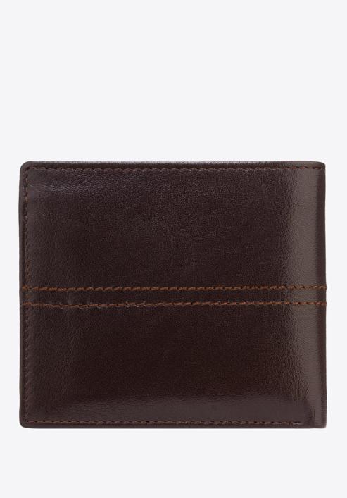 Męski portfel skórzany z przeszyciem, ciemny brąz, 14-1-119-L4, Zdjęcie 5