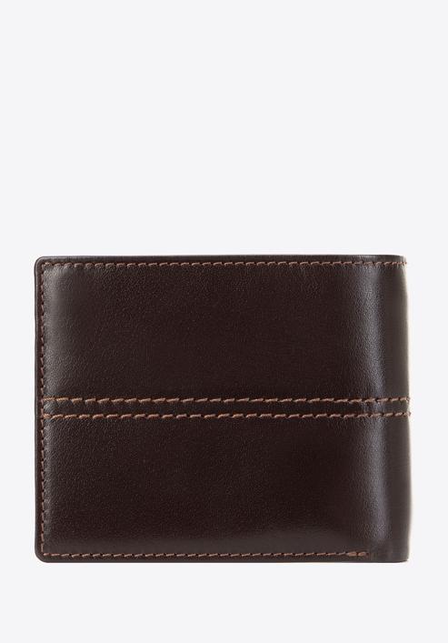 Męski portfel skórzany z przeszyciem, ciemny brąz, 14-1-119-L4, Zdjęcie 5