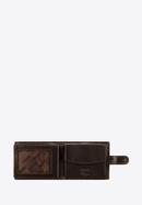Męski portfel skórzany z przezroczystym panelem, brązowy, 14-1-038-L41, Zdjęcie 3