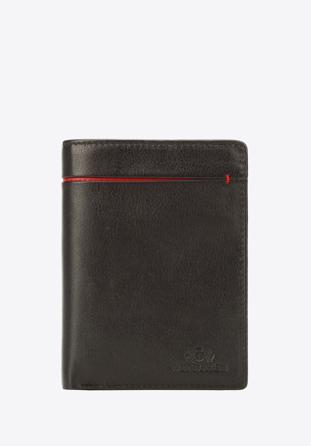 Men's leather wallet, black-red, 21-1-492-13, Photo 1