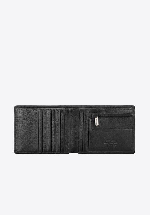 Męski portfel skórzany z rozkładanym panelem, czarny, 21-1-262-10L, Zdjęcie 2