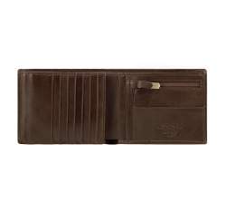 Męski portfel skórzany z rozkładanym panelem, brązowo-złoty, 21-1-262-40, Zdjęcie 1