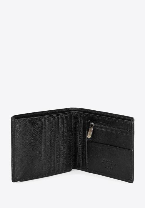 Men's leather tri-fold wallet, black, 21-1-262-10, Photo 4