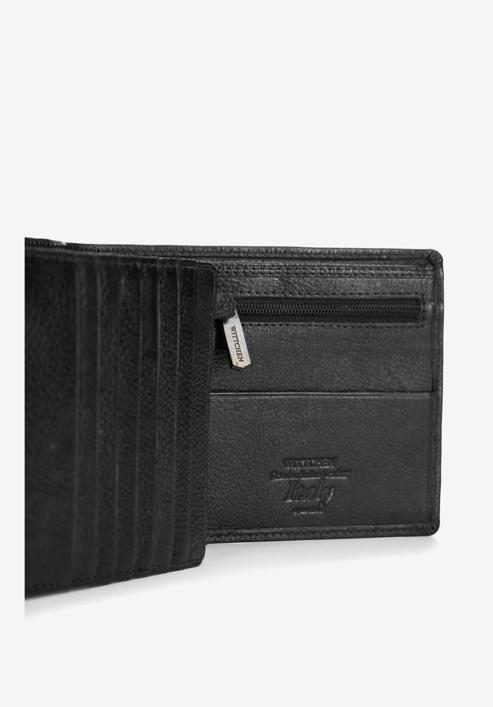 Men's leather tri-fold wallet, black, 21-1-262-10L, Photo 6