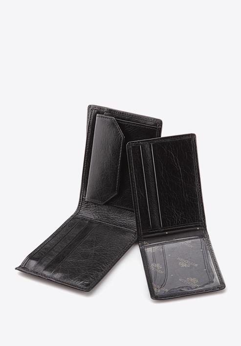 Męski portfel skórzany z wyjmowanym panelem, czarny, 21-1-019-10, Zdjęcie 5
