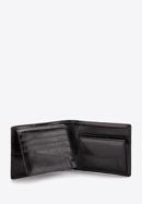 Męski portfel skórzany z wykładanym panelem, czarny, 21-1-039-10, Zdjęcie 3