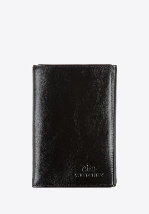 Męski portfel skórzany z wysuwanym panelem, czarny, 21-1-018-10, Zdjęcie 1
