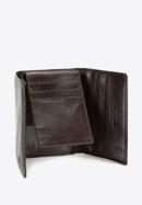 Męski portfel skórzany z wysuwanym panelem, ciemny brąz, 21-1-018-10, Zdjęcie 4