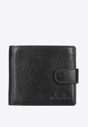 Men's leather press stud wallet, black, 21-1-125-10L, Photo 1