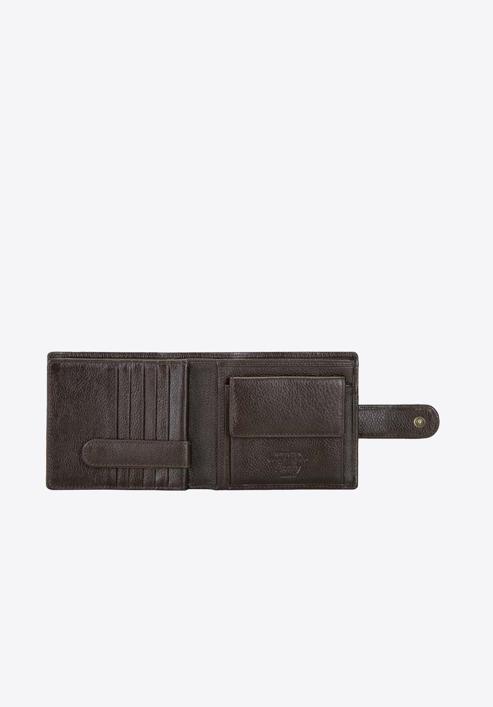 Men's leather press stud wallet, dark brown, 21-1-125-40, Photo 2